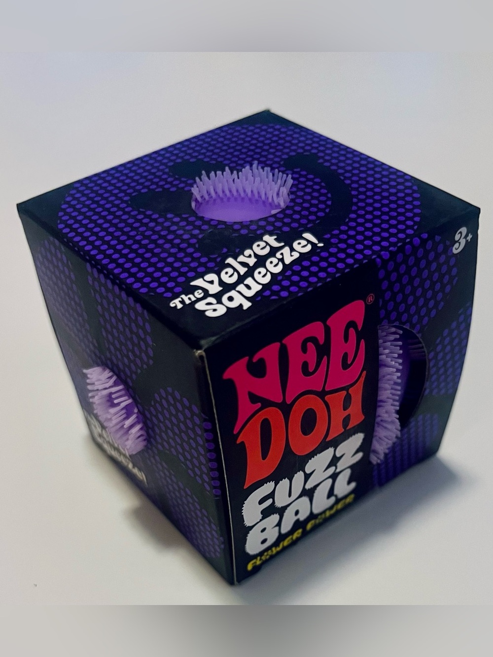Velvet Squeeze Purple Fuzz Ball - Kids Stress Toy
